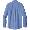 Cobalt Blue back - Brooks Brothers Wrinkle-Free Stretch Pinpoint Spread Collar Shirt