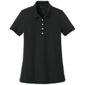 Deep Black front - Brooks Brothers Women's Pima Cotton Pique Polo