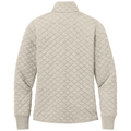 Oatmeal Heather back - Brooks Brothers Women's Diamond Quilt Full-Zip