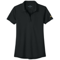 Deep Black front - Brooks Brothers Women's Mesh Pique Performance Polo
