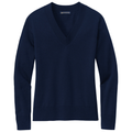 Navy Blazer front - Brooks Brothers Women's Cotton Stretch V-Neck Sweater