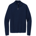 Navy Blazer front - Brooks Brothers Cotton Stretch 1/4-Zip Sweater