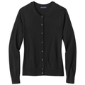 Deep Black front - Brooks Brothers Women's Washable Merino Cardigan Sweater