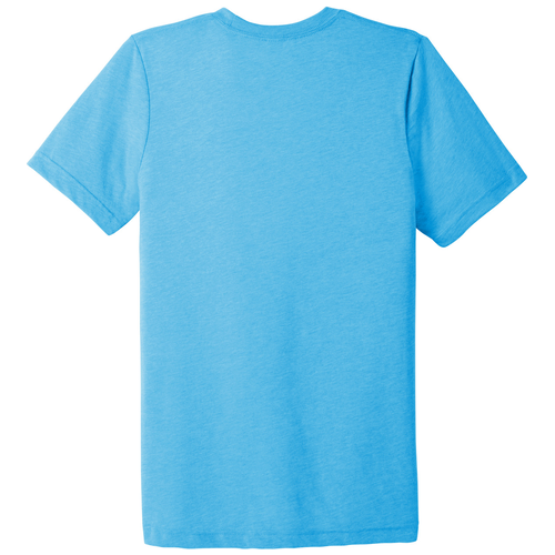 Aqua Triblend back - BELLA+CANVAS Unisex Triblend Short Sleeve Tee