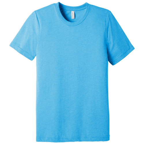 Aqua Triblend front - BELLA+CANVAS Unisex Triblend Short Sleeve Tee