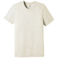 Oatmeal Triblend front - BELLA+CANVAS Unisex Triblend Short Sleeve Tee