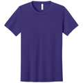 Solid Team Purple Triblend front - BELLA+CANVAS Unisex Triblend Short Sleeve Tee