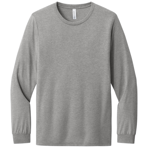 Athletic Grey Triblend front - BELLA+CANVAS Unisex Triblend Long Sleeve Tee