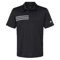 Embroidered Adidas Men's 3-Stripes Chest Polo