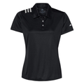 Embroidered Adidas Women's 3-Stripes Shoulder Polo