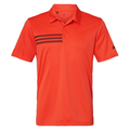 Embroidered Adidas Men's 3-Stripes Chest Polo