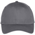Charcoal front - Port Authority Six-Panel Unstructured Twill Cap