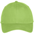 Lime front - Port Authority Six-Panel Unstructured Twill Cap