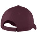 Maroon back - Port Authority Six-Panel Unstructured Twill Cap