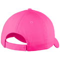 Neon Pink back - Port Authority Six-Panel Unstructured Twill Cap