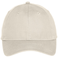 Oyster front - Port Authority Six-Panel Unstructured Twill Cap