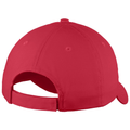 Red back - Port Authority Six-Panel Unstructured Twill Cap