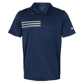 Embroidered Adidas Men's 3-Stripes Chest Polo