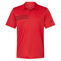 Embroidered Adidas Men's 3-Stripes Chest Polo