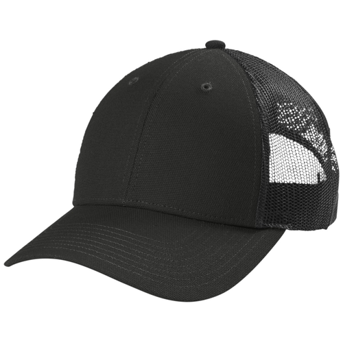 Black front - CornerStone Canvas Mesh Back Cap