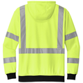 Safety Yellow back - CornerStone A107 Class 3 Heavy-Duty Fleece Full-Zip Hoodie