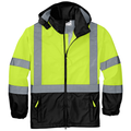 Safety Yellow/ Black front - CornerStone ANSI 107 Class 3 Safety Windbreaker