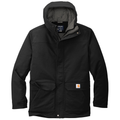 Black front - Carhartt Super Dux Insulated Hooded Coat