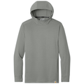 Asphalt Grey front - Carhartt Force Sun Defender Long Sleeve Hooded T-Shirt