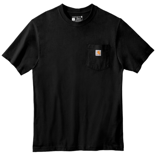 Black front - Carhartt Workwear Pocket Short Sleeve T-Shirt
