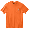 Brite Orange front - Carhartt Workwear Pocket Short Sleeve T-Shirt