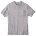 Heather Grey front - Carhartt Workwear Pocket Short Sleeve T-Shirt
