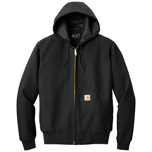 Black front - Carhartt Tall Thermal-Lined Duck Active Jac