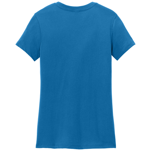 Bright Blue back - District Women's Perfect WeightTee