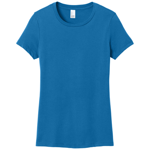 Bright Blue front - District Women's Perfect WeightTee