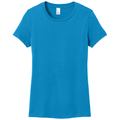 Bright Turquoise front - District Women's Perfect WeightTee