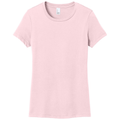 Carnation Pink front - District Women's Perfect WeightTee