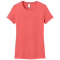 Coral front - District Women's Perfect WeightTee