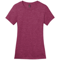 Heathered Loganberry front - District Women's Perfect WeightTee