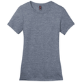 Heathered Navy front - District Women's Perfect WeightTee