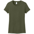 Military Green front - District Women's Perfect WeightTee