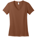 Baked Clay front - District Women's Perfect Weight V-Neck Tee