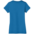 Bright Blue back - District Women's Perfect Weight V-Neck Tee