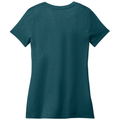 Caribbean Blue Heather back - District Women's Perfect Weight V-Neck Tee