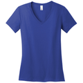 Deep Royal front - District Women's Perfect Weight V-Neck Tee