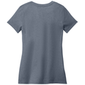 Heathered Navy back - District Women's Perfect Weight V-Neck Tee