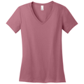 Orchid Haze front - District Women's Perfect Weight V-Neck Tee