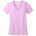 Soft Purple front - District Women's Perfect Weight V-Neck Tee