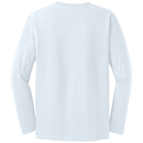 Bright White back - District Perfect Weight Long Sleeve Tee