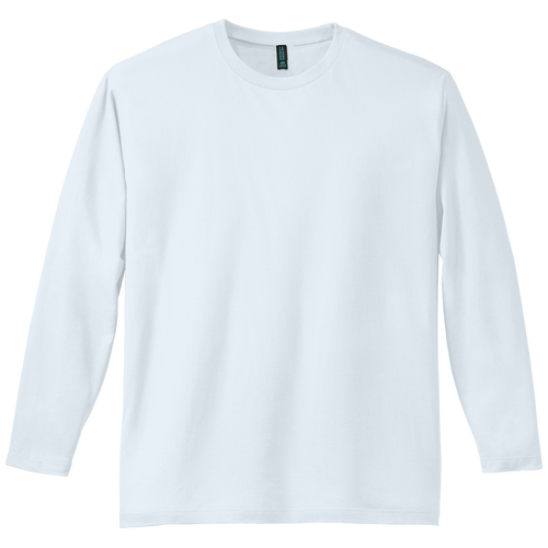 Bright White front - District Perfect Weight Long Sleeve Tee