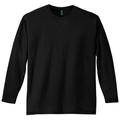 Jet Black front - District Perfect Weight Long Sleeve Tee